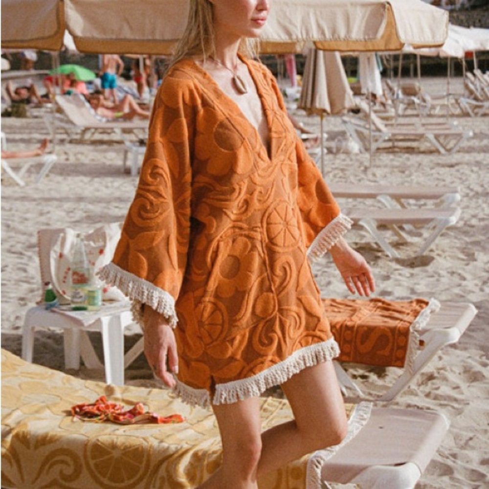NWT Spell Pomelia Terry Throw Over Dress